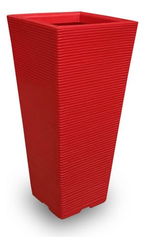 Vaso D Planta Solitario Grande Alto Forte Resistente Q 75x40 Cor Vermelho Ferrari