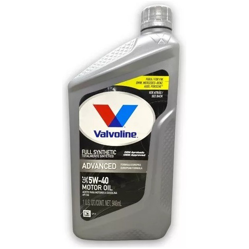 Valvoline 5w40 Advanced Sintético X 1 Lt