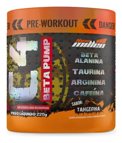 Pré-Treino C4 Beta Pump 225g — New Millen, Sabor Tangerina
