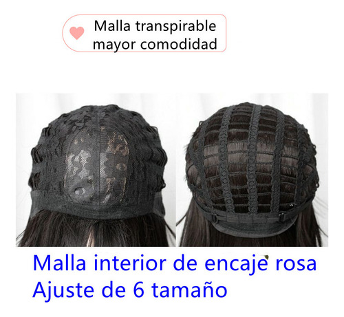 ** Pelucas Negra Mujer, Pelucas Sinteticas Largas Cabello