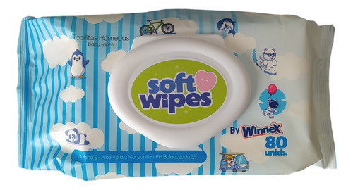 Toallitas Humedas Pañuelos Para Bebes Soft Wipes 80 Un