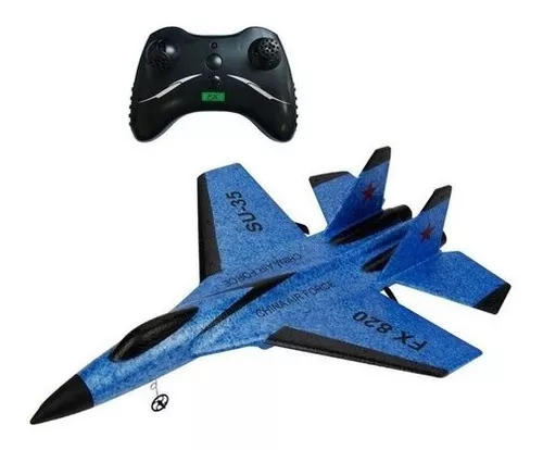 Avião De Controle Remoto The Minator Su 35 Planador Azul em Promoção na  Americanas