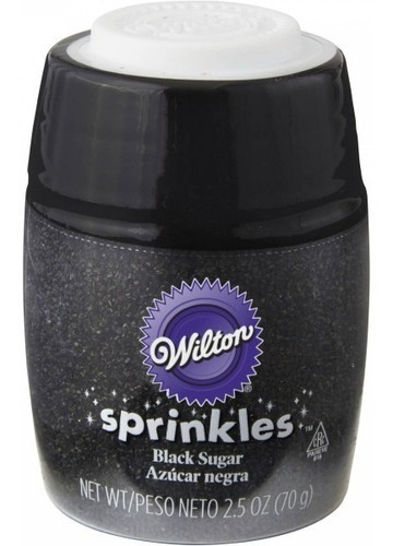 Azucar Perlada Colores 70 Gr Wilton Sprinkles Color Negra