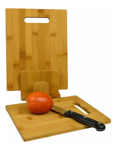 Set De Tablas De Bamboo Para Cortar Alimentos 