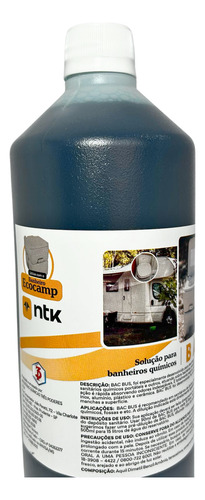 Solvente Para Banheiros Químico 1l Eco Cor Azul Camp Trailer
