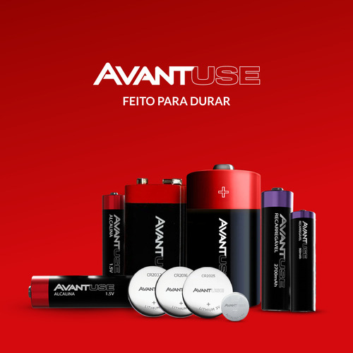 Kit 2 Pilhas Alcalina Aaa Palito 1.5v Avant Use