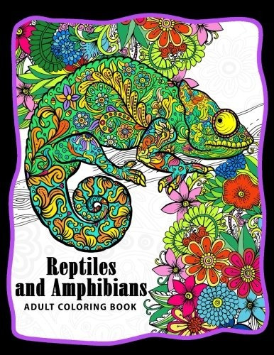Reptiles Y Anfibios Adultos Libros Para Colorear Serpiente T