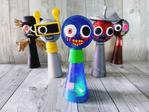 Set De 5 Piezas Sprunkys Juguetes Con Luz Led