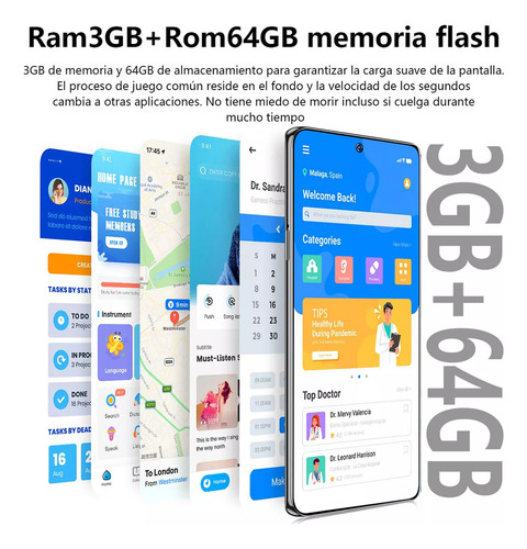 . Teléfonos Inteligentes Android Baratos 4g 11 Pro+ 6.79 En Ram3gb Y Rom64gb
