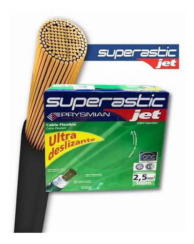 Imagen 1 de 5 de Cable 2.5mm Unipolar Superastic Prysmian X100mts
