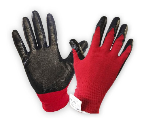 Guantes De Trabajo Antideslizantes Nitrilo Reforzados X 12 P