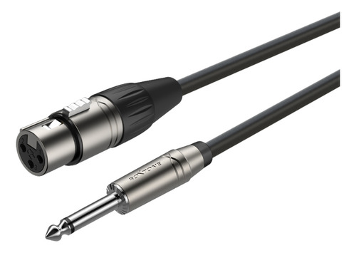 Cabo P10 Mono/xlr Fêmea 5mts P/ Microfone Smxj210l5 Roxtone