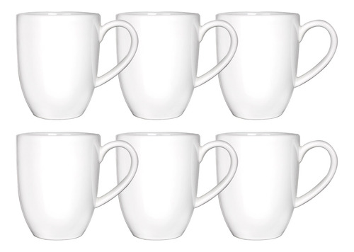 6 Tazas Tarro 380ml Set De Cerámica Colors Vencort
