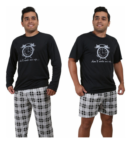 Combo 2 Pijamas Masculino Verao E Inverno Todas As Estações