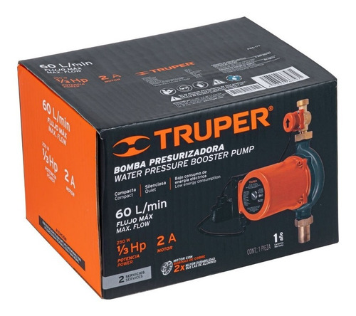 Imagen 6 de 8 de Bomba Presurizadora 1/3 Hp Truper 14637