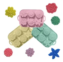 Comprar Molde De Silicon Flores Surtidas Jabones Gelatinas Galletas