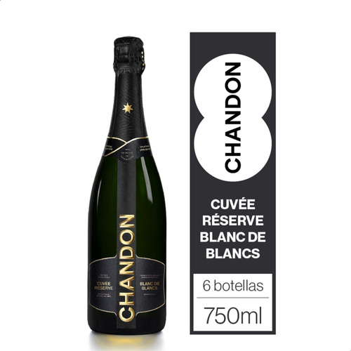 Champagne Chandon Cuvee Reserve Blanc De Blancs - Pack X6