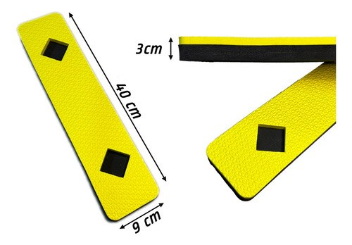 Kit Com 20 Protetores De Parachoque Eva Parede Garagem Cor Amarelo/preto