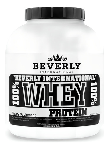 Proteína Whey Hidrolizada Isolate Beverly 2.2kg 58 Servicios Sabor Natural