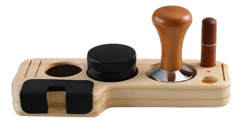 Juego De Soportes Para Apisonar Espresso Madera De Pino 58mm