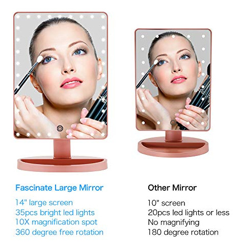 Espejo Grande De Maquillaje Funtouch Iluminado (modelo Xl),