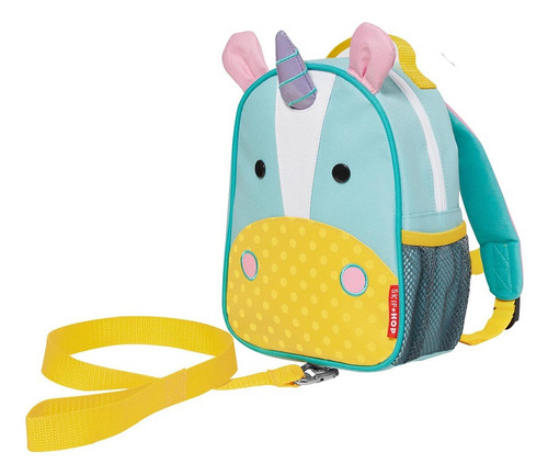 Mochila Mini Infantil Skip Hop C/ Alça Zoo Cor Amarelo Desenho Do Tecido Unicórnio
