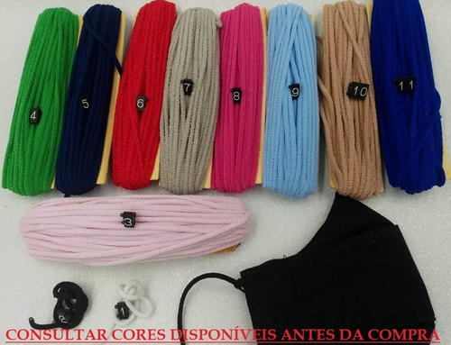 5 Mts Elástico Roliço Material Macio - Não Irrita Orelha