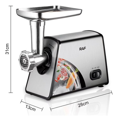 Molino De Carne Eléctrico 2000 W Raf R.93378 Multifuncional