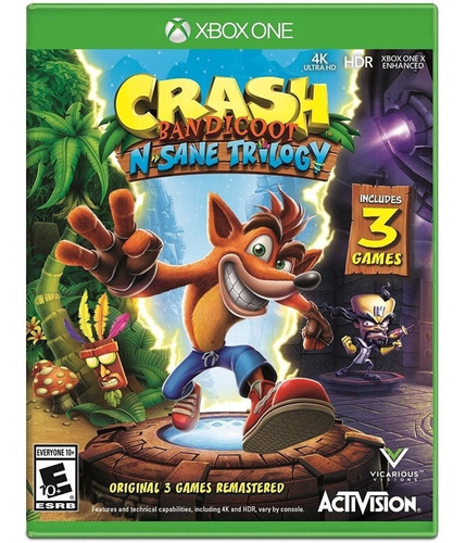 Crash Bandicoot Sane Trilogy Xbox One Midia Digital +2 Jogos