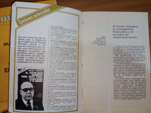 Pack 3 Ejemplares Urss Gorbachov Ligachov