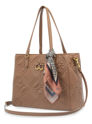 Bolsa Satchel Cloe Yaxim Grande Color Marrón