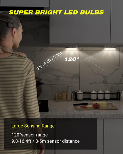 Luz Nocturna Con Sensor De Movimiento Para Interiores, Luz L