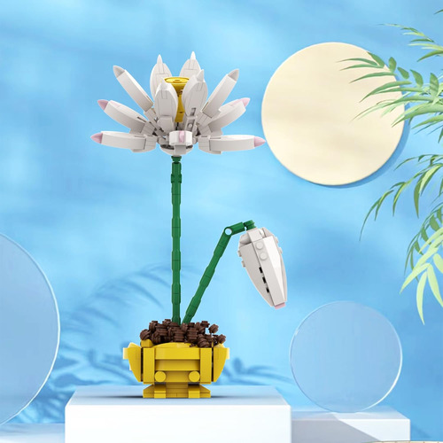 Juego De Ladrillos De Bloques De Construcción De Flor De Lot