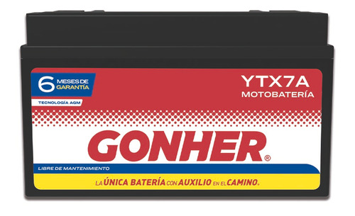 Bateria Para Moto Ytx7a Gonher Agm | Vento Atom 150 150cc