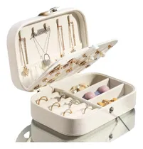 Comprar Joyero De Viaje Portátil Doble Capa Anillos, Collares 