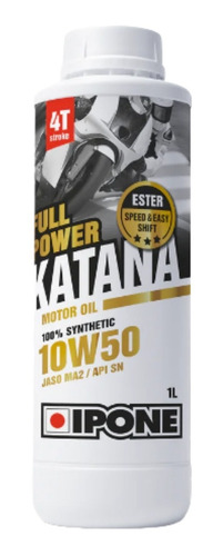 Aceite Sintetico katana full power 10w50 4t ipone tuamoto