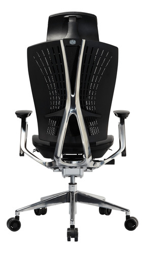 Silla de escritorio Cooler Master Ergo L gamer ergonómica negra con tapizado de malla