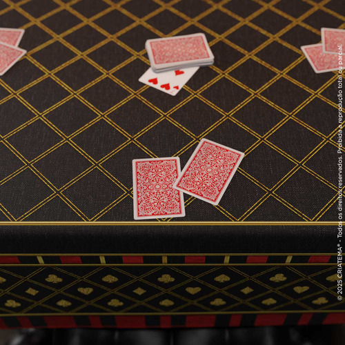 Toalha De Mesa Jogo De Cartas Poker Truco Baralho Quadrada 150x150cm Aveludada