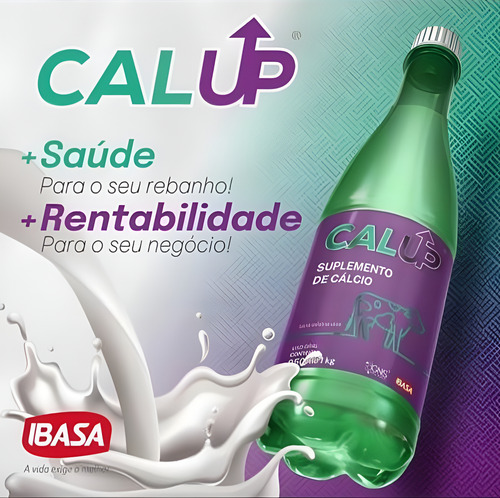 Kit C/04 Cal Up Cálcio Oral P/ Bovinos - Ignis/ibasa 850ml
