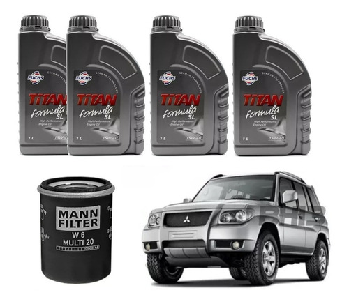 Kit Troca De Óleo Fuchs 15w40 Pajero Tr4 W6 Multi 20 