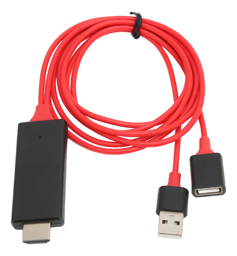 Cable Hdtv Con Conector De Pantalla Av Digital Rojo De 12 Nú