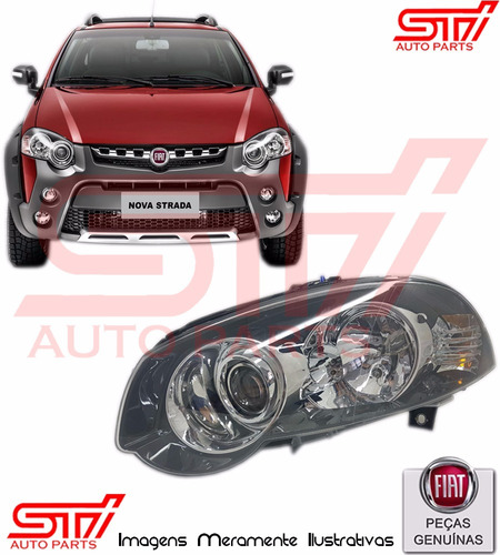 Farol Esquerdo Fiat Strada Adventure Original 2008-2016 Novo