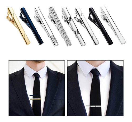 8x Clips De Corbata Novio Aniversario Padre Corbata Broche