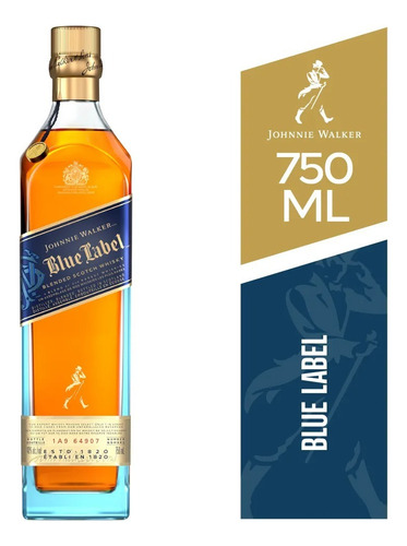Whisky Johnnie Walker Blue Label 750ml - 6 Und