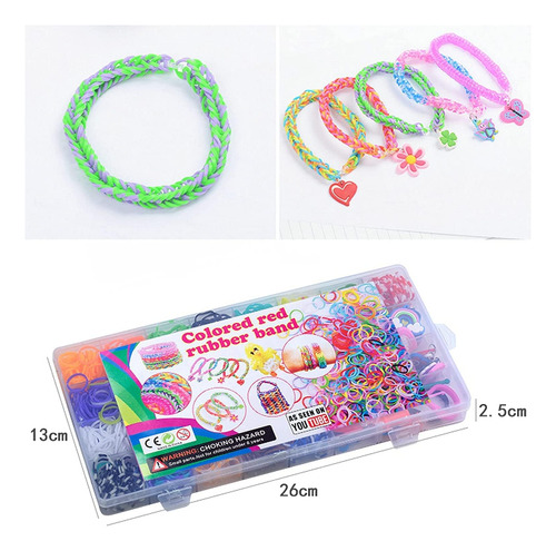 Kit Para Hacer Pulseras De Elástico 23 Colores 1500+ Uds