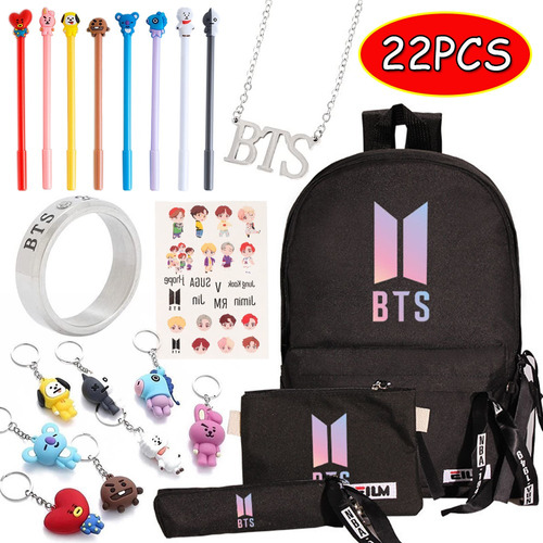 Bts Commodity School Bts Set Llavero Collar Anillo De 22 Pie