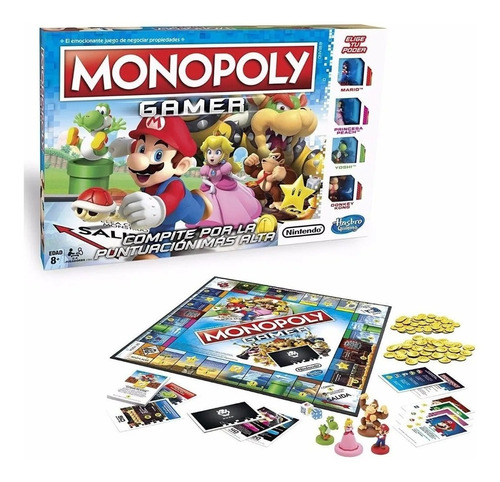 Monopolio Super Mario Gamer Hasbro Envio Gratis En Español