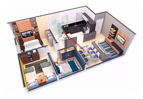 Imagem 2 de 16 de Apartamento Padrão Com 3 Quartos No América Do Norte I - 549718-v