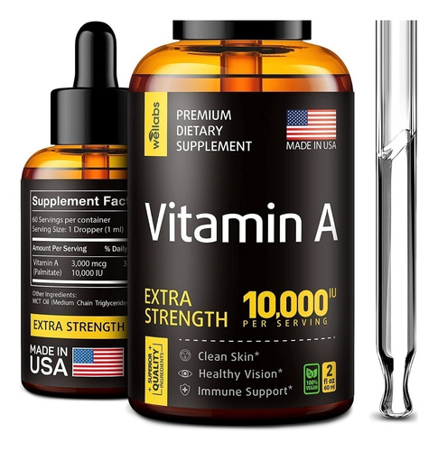 Vitamina A, Wellabs, 60ml,