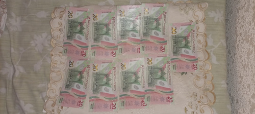  Billetes Conmemorativos De 20 Pesos Mexicanos 